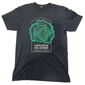 Eating Well Makes Life Better Healthy T‎ Shirt Small Graphic Tee Heather Gray S